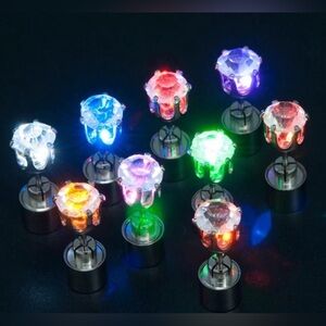 Multicolor LED stud earrings